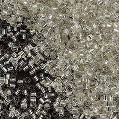 Toho Hex Seed Bead 11/0 Transparent Silver Lined Crystal 7.2g Tube (21)
