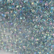Miyuki Long Drop Seed Bead Transparent Light Marine Blue Gold Luster 24g Tube (2443)