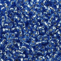 50g toho Round Seed Bead 8/0 Transparent Silver Lined Light Blue (33)