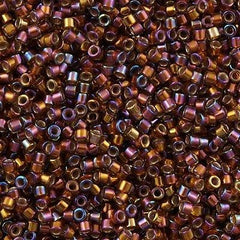 Miyuki Delica Seed Bead 11/0 Silver Lined Glazed Brown AB 7g Tube DB1692