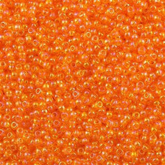 Toho Round Seed Bead 11/0 Transparent Orange AB 2.5-inch Tube (174)
