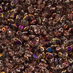 Super Duo 2x5mm Two Hole Beads Crystal Sliperit 22g Tube (00030SP)