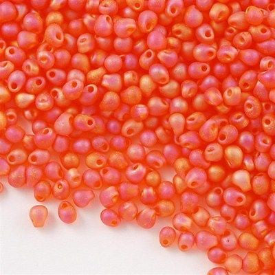 Miyuki Drop Fringe Seed Bead Matte Orange AB 24g Tube (138FR)