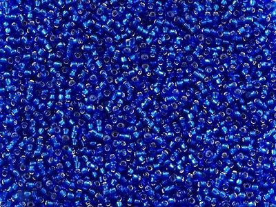 Toho Round Seed Bead 15/0 Silver Lined Cobalt 2.5-inch Tube (28)