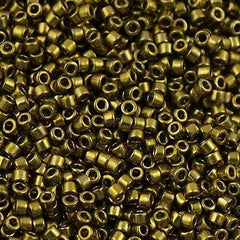 25g Miyuki Delica Seed Bead 11/0 Nickel Plated Dyed Olive DB456