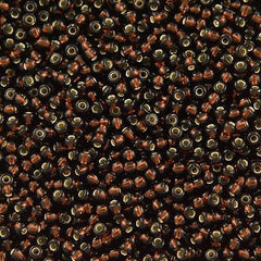 Miyuki Round Seed Bead 8/0 Silver Lined Root Beer 22g Tube (135S)