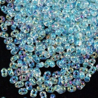 Miyuki Berry Seed Bead Inside Color Lined Glacier Blue AB 22g Tube (269)