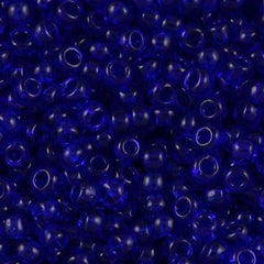 Toho Round Seed Bead 11/0 Transparent Cobalt 19g Tube (8)