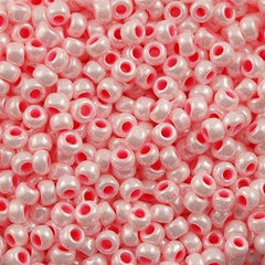 50g Toho Round Seed Beads 6/0 Opaque Luster Cotton Candy Pink (811)
