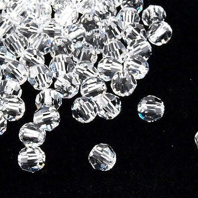 TRUE CRYSTAL 6mm Round Bead Crystal Clear (001)