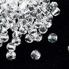 12 TRUE CRYSTAL 6mm Round Bead Crystal Clear (001)