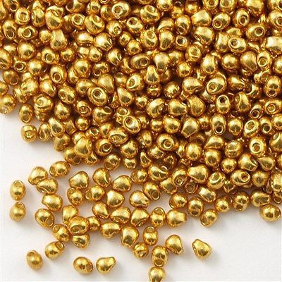 Tiny Miyuki Drop Seed Bead Duracoat Galvanized Gold (4202)