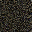 Toho Round Seed Bead 11/0 Opaque Matte Olive Iris 2.5-inch Tube (614)