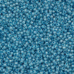 50g Toho Round Seed Beads 11/0 Inside Color Lined Blue (351)