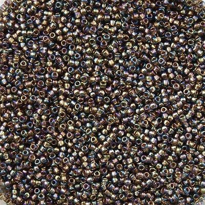 Toho Round Seed Bead 11/0 Inside Color Lined Gold Gray AB 2.5-inch Tube (999)