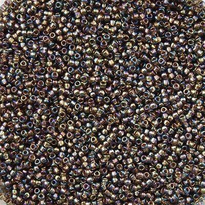 50g Toho Round Seed Bead 11/0 Inside Color Lined Gold Gray AB (999)