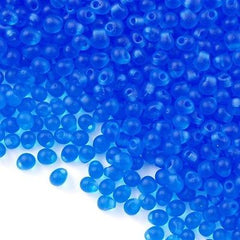Miyuki Drop Fringe Seed Bead Matte Transparent Medium Blue 24g Tube (150F)