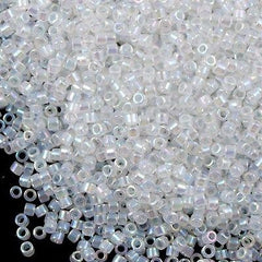 Miyuki Delica Seed Bead 11/0 Opal White AB 2-inch Tube DB222