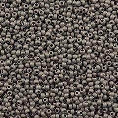 Toho Round Seed Bead 11/0 Metallic Matte Antique Silver 2.5-inch Tube (566)