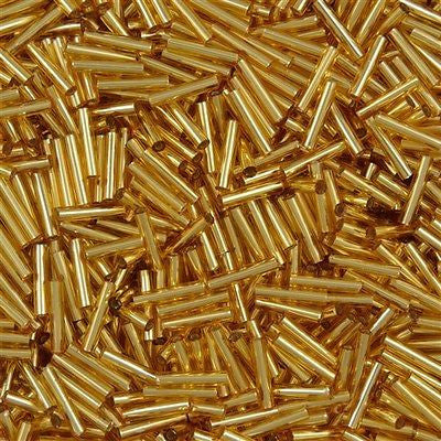 Toho 9mm Bugle Seed Bead Silver Lined Medium Topaz 15g (22B)