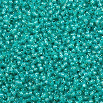 50g toho Round Seed Bead 8/0 Silver Lined Milky Teal (2104)