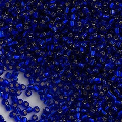 Miyuki Triangle Seed Bead 10/0 Silver Lined Cobalt Blue 10g (20)