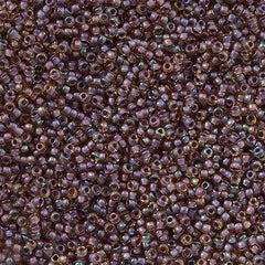 50g Toho Round Seed Bead 11/0 Inside Color Lined Lilac Amber (926)