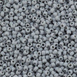 Toho Round Seed Bead 8/0 Opaque Matte Gray 2.5-inch tube (53F)