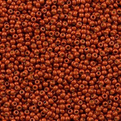 Toho Round Seed Bead 11/0 PermaFinish Matte Galvanized Saffron 2.5-inch Tube (562PFF)
