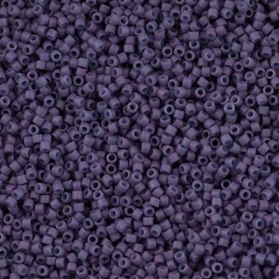 25g Miyuki Delica Seed Bead 11/0 Matte Opaque  Dyed Dark Lavender DB799