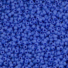 50g Toho Round Seed Bead 8/0 Opaque Matte Light Cobalt (48LF)