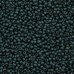 50g Toho Round Seed Beads 11/0 Higher Metallic Matte Teal Hematite (519F)