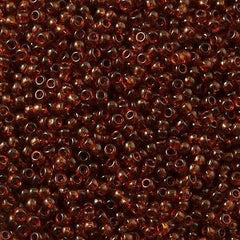 Toho Round Seed Bead 11/0 Transparent Root beer 2.5-inch Tube (423)