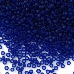 Toho Round Seed Bead 15/0 Matte Dark Cobalt 2.5-inch Tube (8DF)