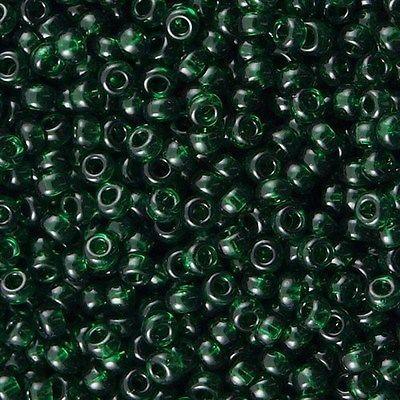 50g Miyuki Round Seed Bead 11/0 Transparent Emerald (156)