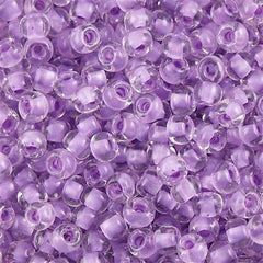 Toho Round Seed Beads 6/0 Inside Color Lined Lilac 2.5-inch tube (943)