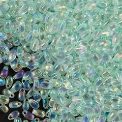 Miyuki Long Drop Seed Bead Inside Color Lined Mint AB 24g Tube (271)