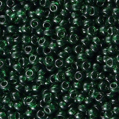 Miyuki Round Seed Bead 8/0 Transparent Emerald 22g Tube (156)