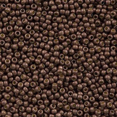 50g Toho Round Seed Beads 11/0 PermaFinish Matte Galvanized Mauve (556PFF)