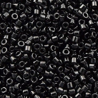 100g Miyuki Delica Seed Bead 11/0 Glossy Black DB10