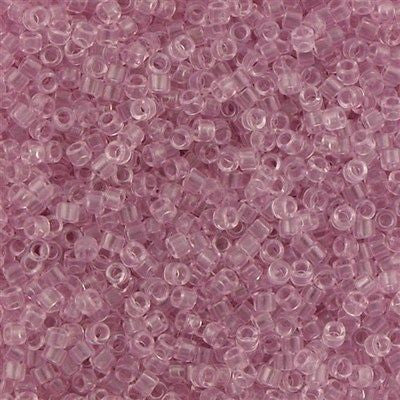 Miyuki Delica Seed Bead 11/0 Crystal Glazed Rose Quartz 2-inch Tube DB1402