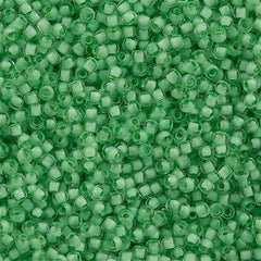 50g Toho Round Seed Beads 11/0 Inside Color Lined Neon Sea Foam (975)