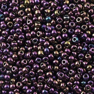 50g Toho Round Seed Beads 6/0 Metallic Plum Iris (85)
