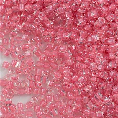 Miyuki Triangle Seed Bead 8/0 Inside Color Lined Pink 23g Tube (1109)