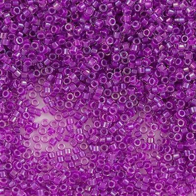 Miyuki Delica Seed Bead 11/0 Inside Dyed Lilac 2-inch Tube DB73
