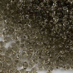 Super Duo 2x5mm Two Hole Beads Black Diamond 22g Tube (40010)