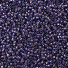 50g Toho Round Seed Beads 11/0 Silver Lined Milky Lavender (2124)