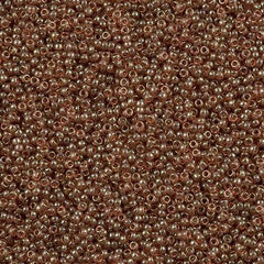 Miyuki Round Seed Bead 15/0 Peach Topaz Gold Luster 2-inch Tube (310)