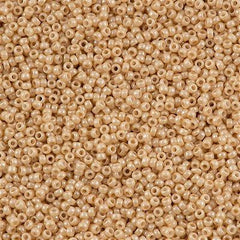 Miyuki Round Seed Bead 15/0 Opaque Beige Luster 2-inch Tube (593)