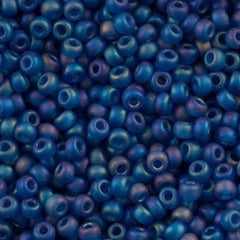 Miyuki Round Seed Bead 6/0 Transparent Matte Capri Blue AB 20g Tube (149FR)
